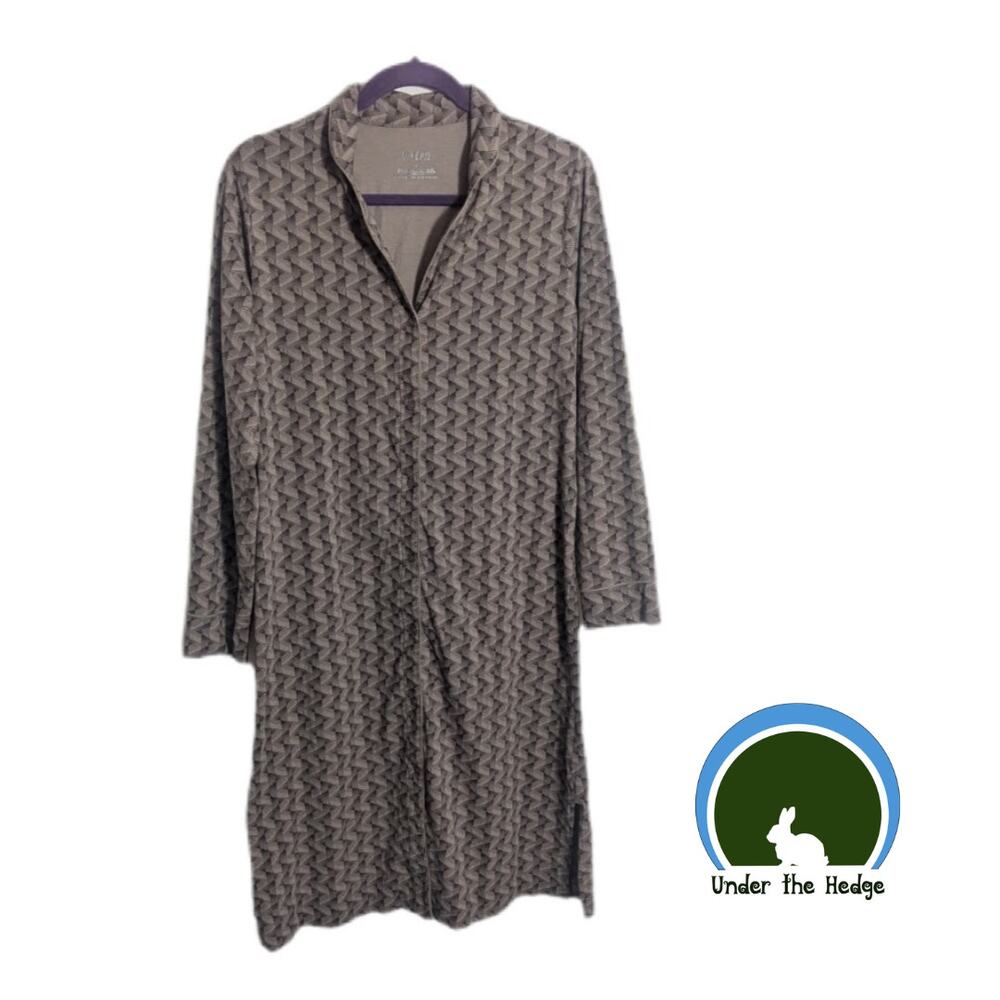 Haven Well Within Brown Deco Print Organic Cotton Jersey Nightgown Size Small